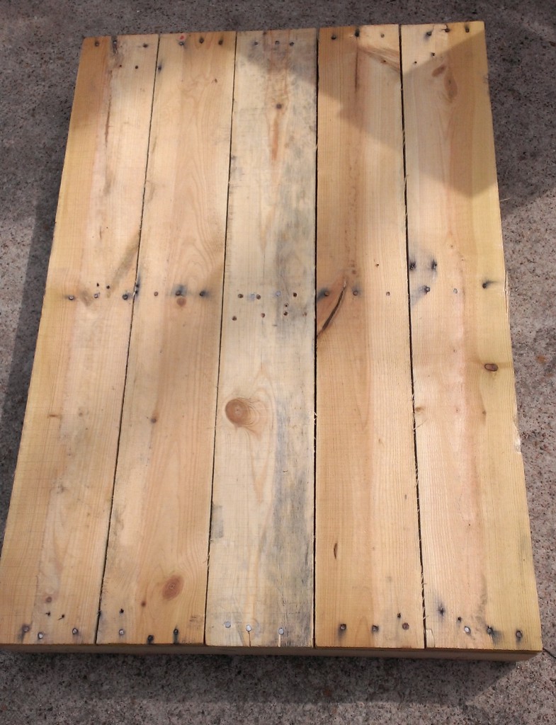a solid wooden pallet