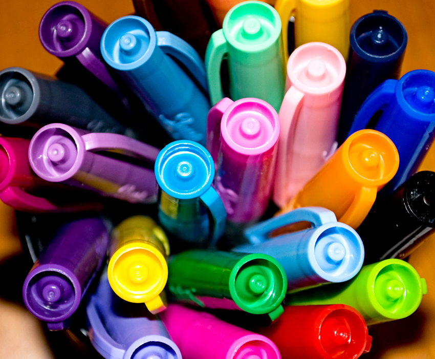 colorful Sharpie markers
