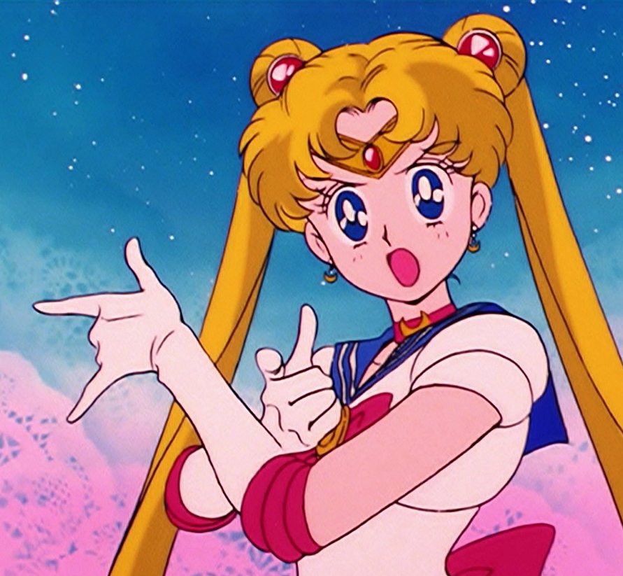 Sailor Moon is an iconic big-eyed anime girl.
