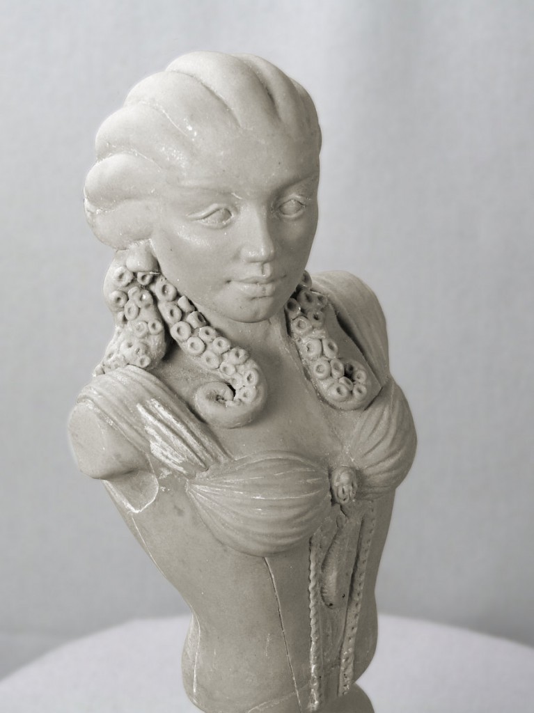 elegant bust of a woman with tentacles for hair by Sheryl Westleigh