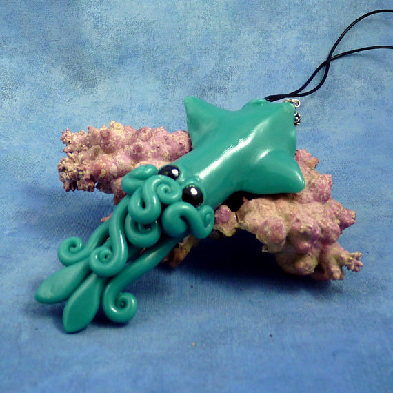 cute squid pendant by Sheryl Westleigh
