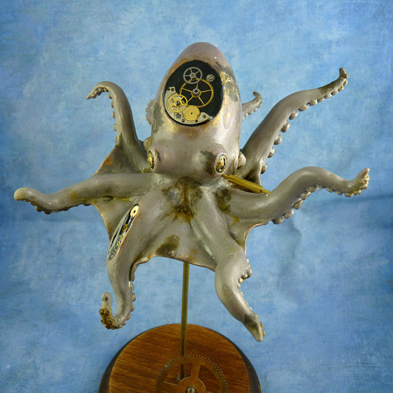 steampunk octopus sculpture by Sheryl Westleigh