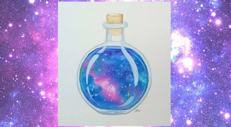 Galaxy In A Bottle Painting Tutorial • Art Supply Guide